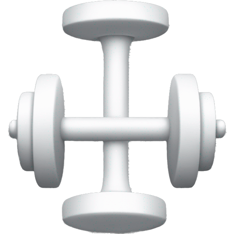 white dumbbell minimalistic emoji