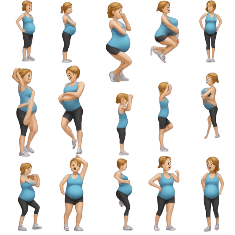 Fitness for pregnant women and emoji