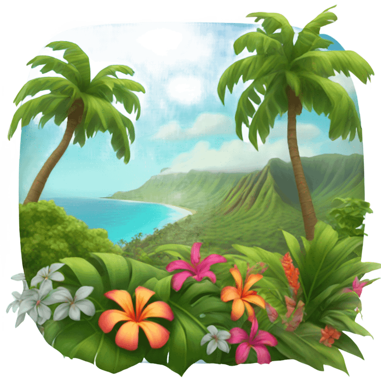 The island of Maui  emoji