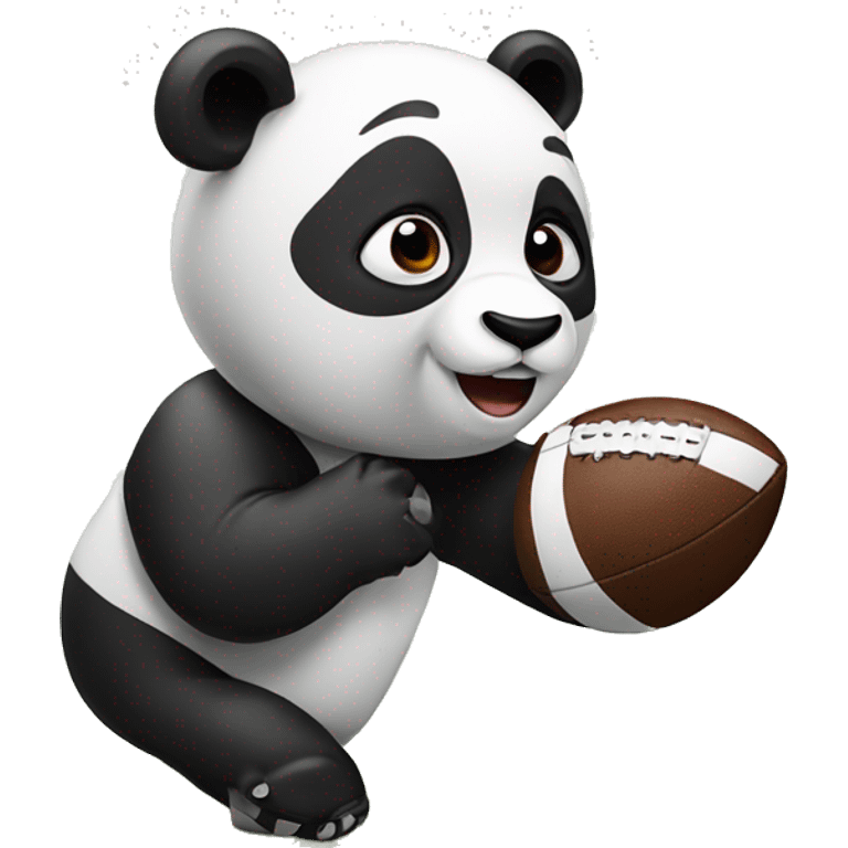 panda playing football emoji