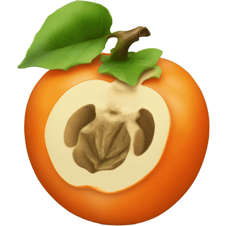 persimmon fruit emoji