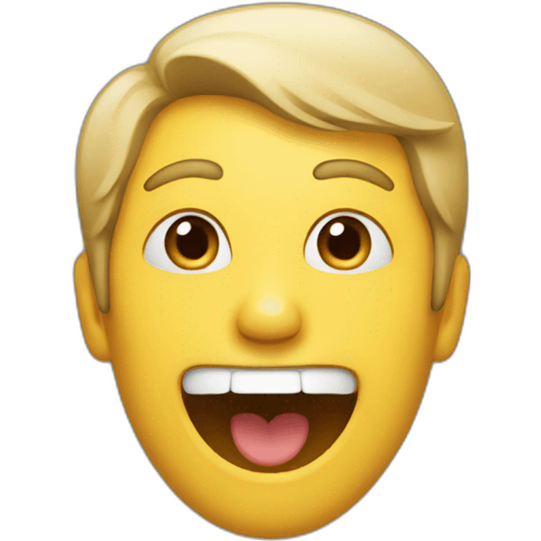 a person with a wide open mouth in profile emoji