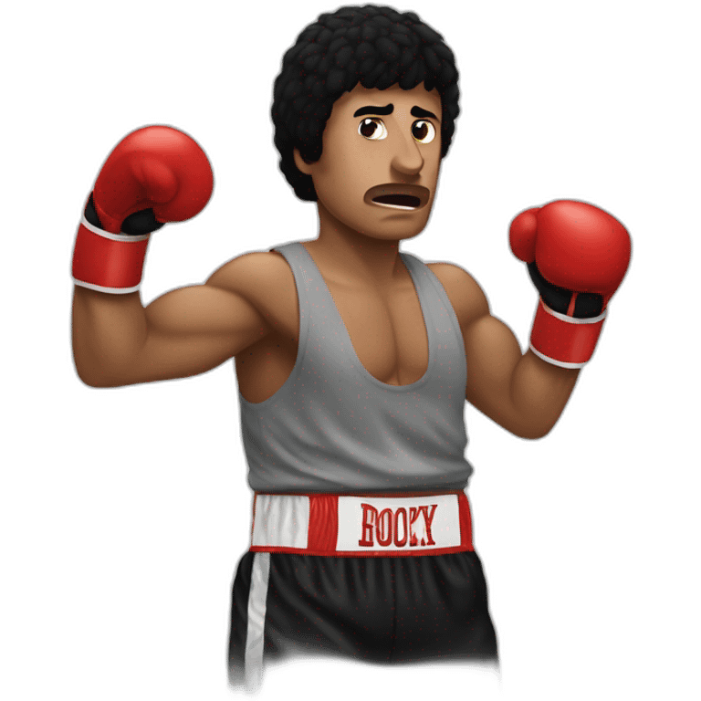 Rocky balboa who is boxing emoji