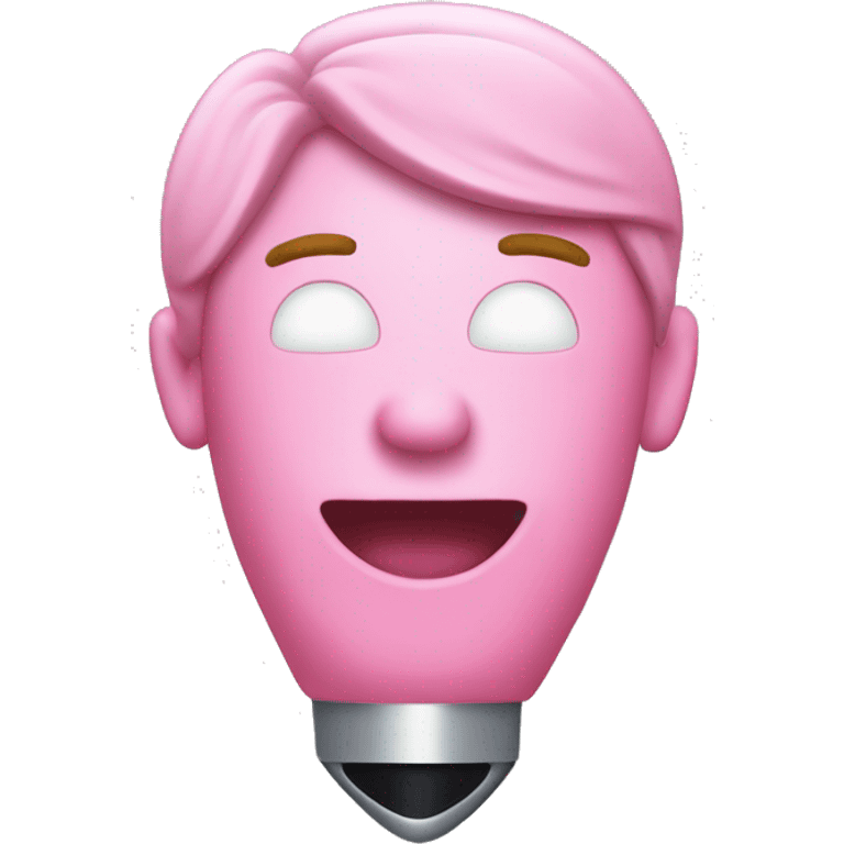 Un tampón rosa emoji