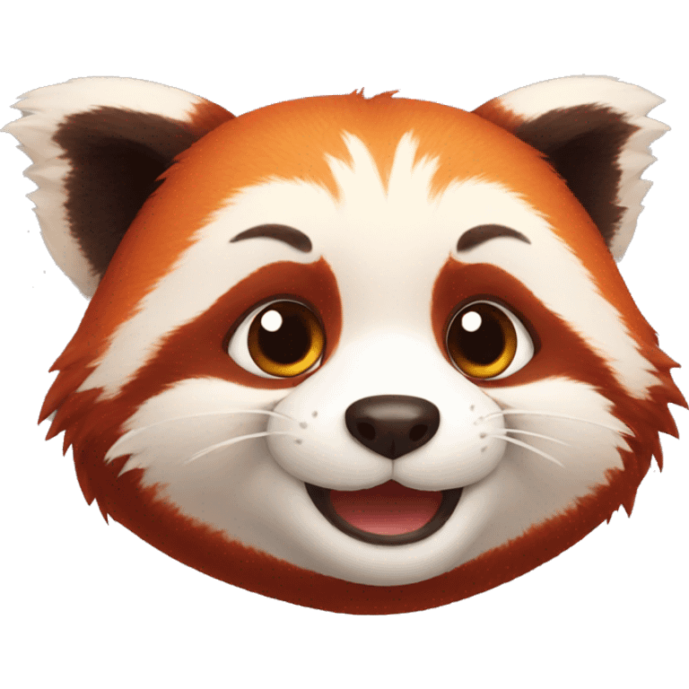 red panda cute face emoji