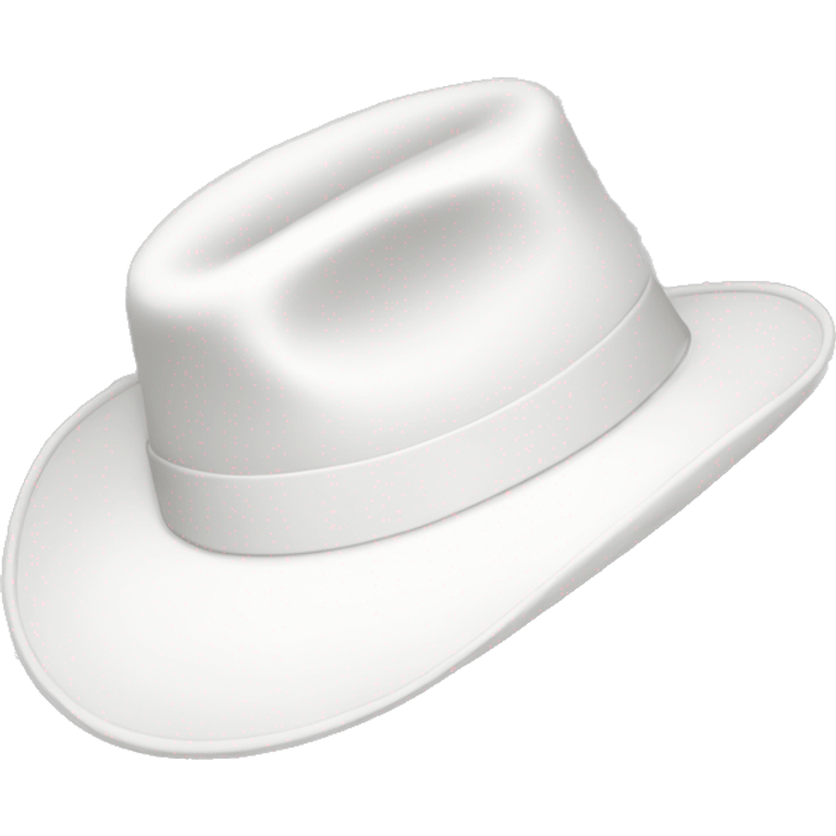 White hat with white no face emoji