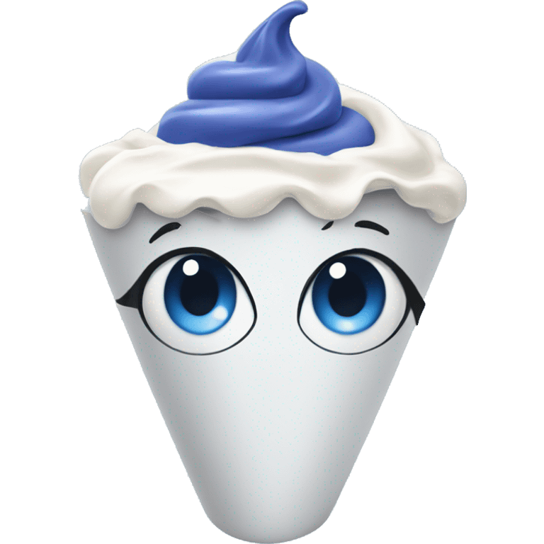 Blue frozen yogurt emoji