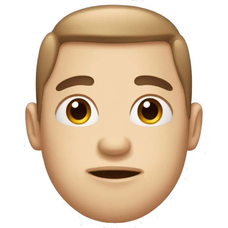 emoji with a really big forehead, big eyebrows, big lips, white skin color, a mole on right cheek, long hair, only one emoji. emoji