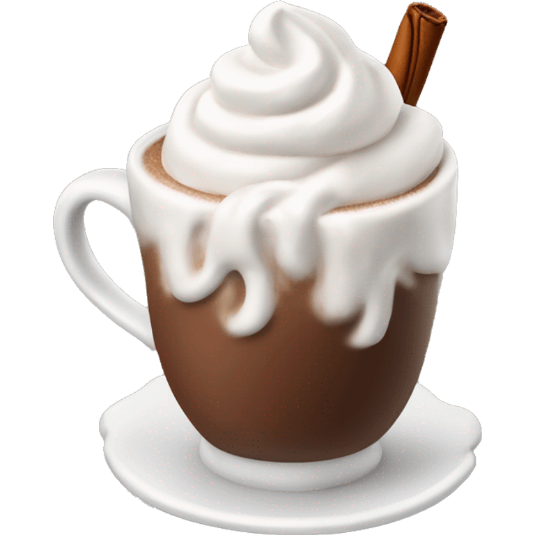 Hot coco with whip cream  emoji