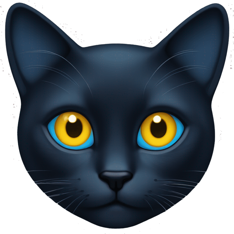  Un Chat noir au yeux bleu emoji