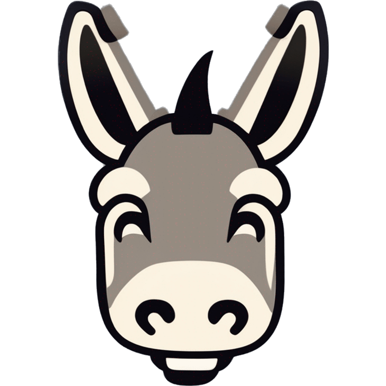 Donkey head smiling  emoji