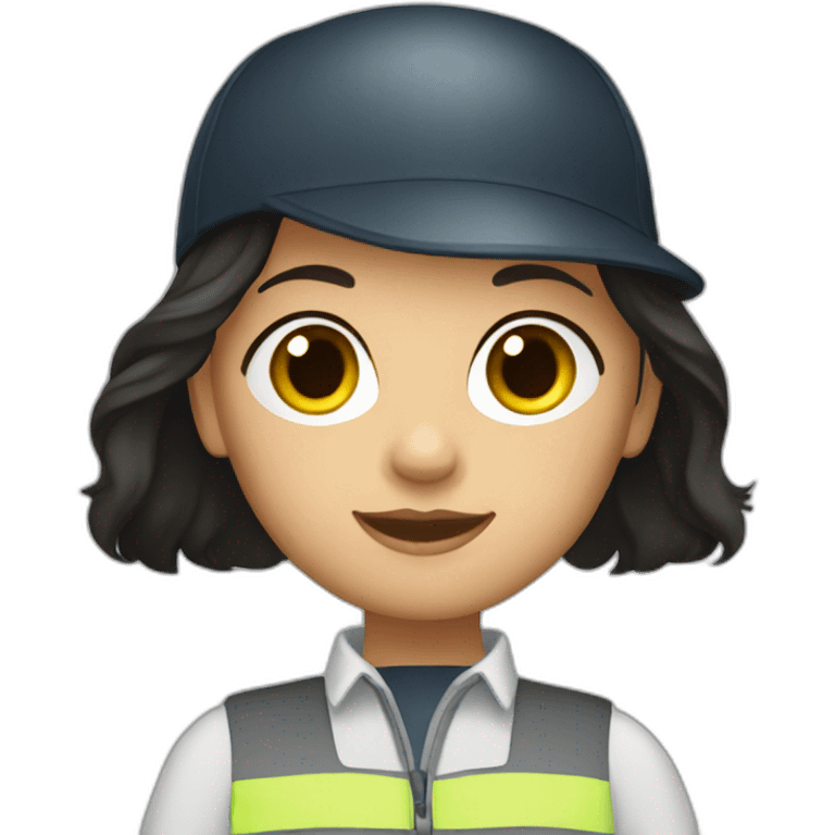 Truck driver girl with dark hair emoji