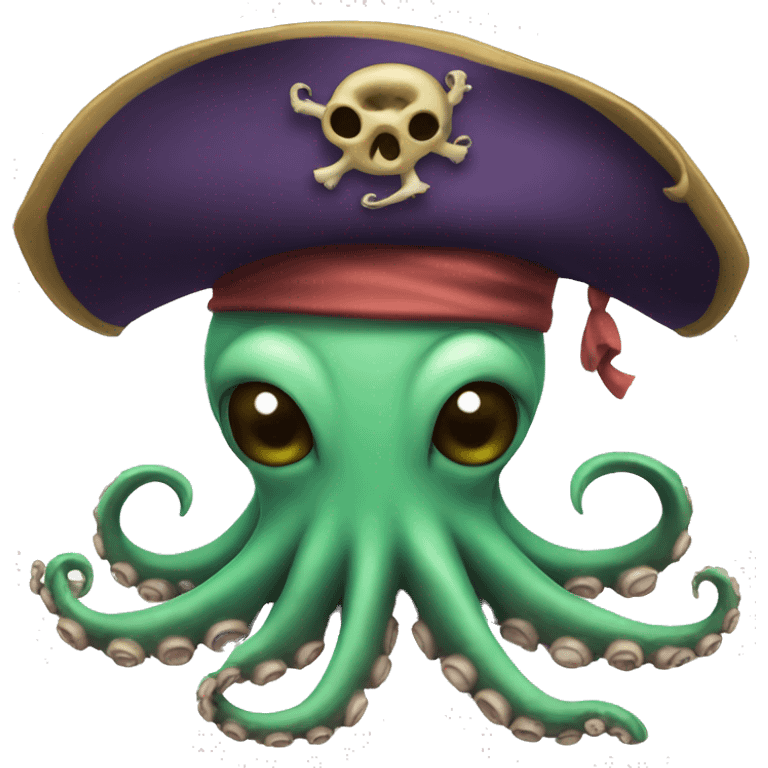 Octopus in a pirate hat emoji