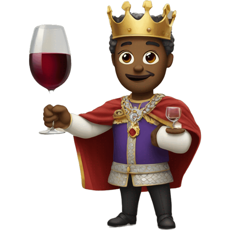 king holding glass of wine emoji