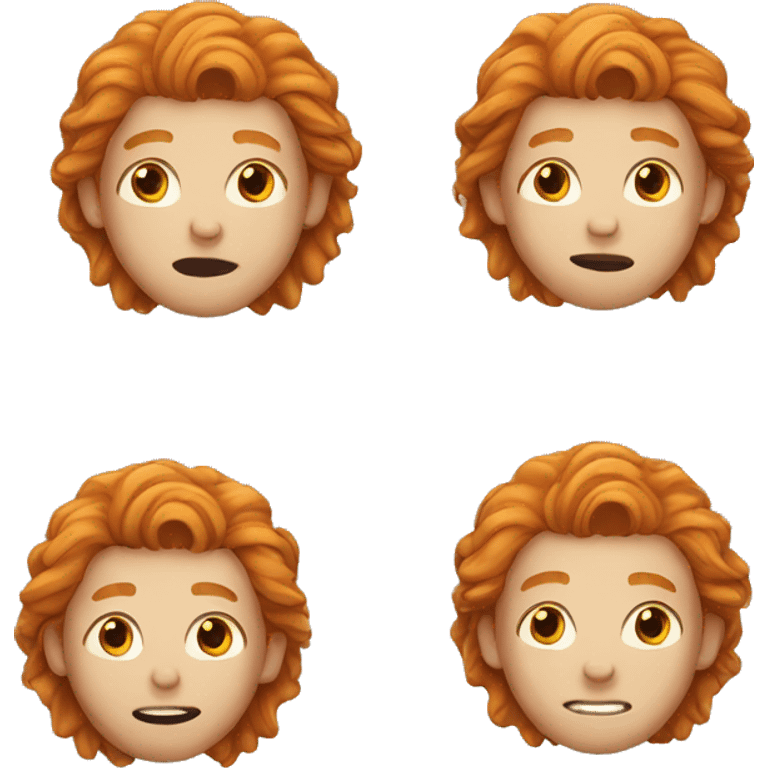 Ginger long haired boy  emoji