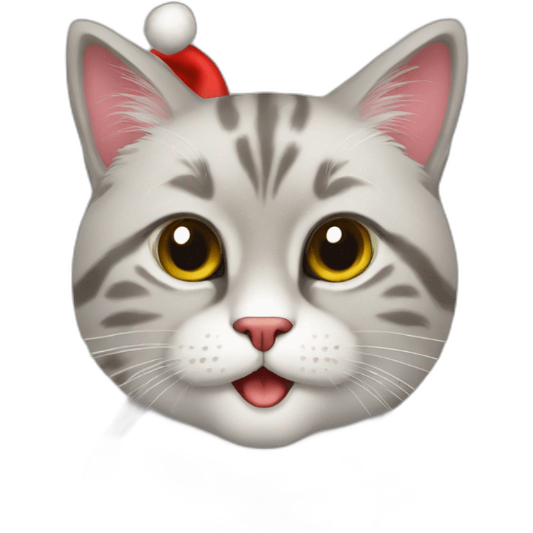 funny cat -santa emoji