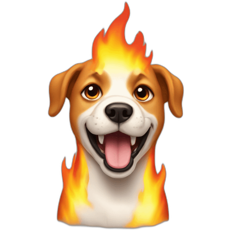 Dog on fire emoji