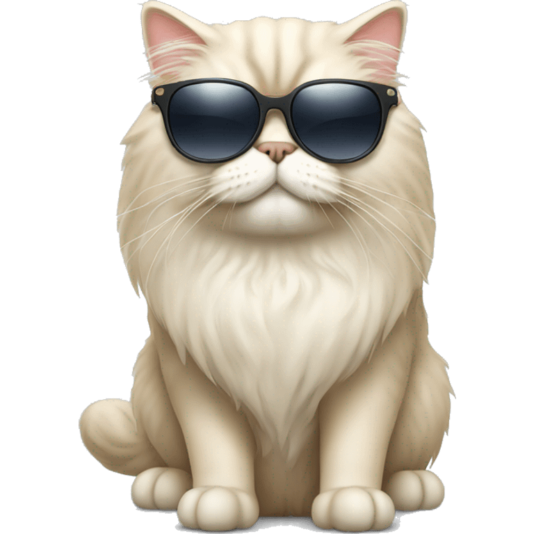 Persian cat with sunglass  emoji