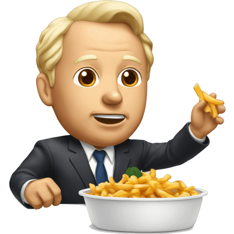 Président Poutine qui mange une poutine  emoji