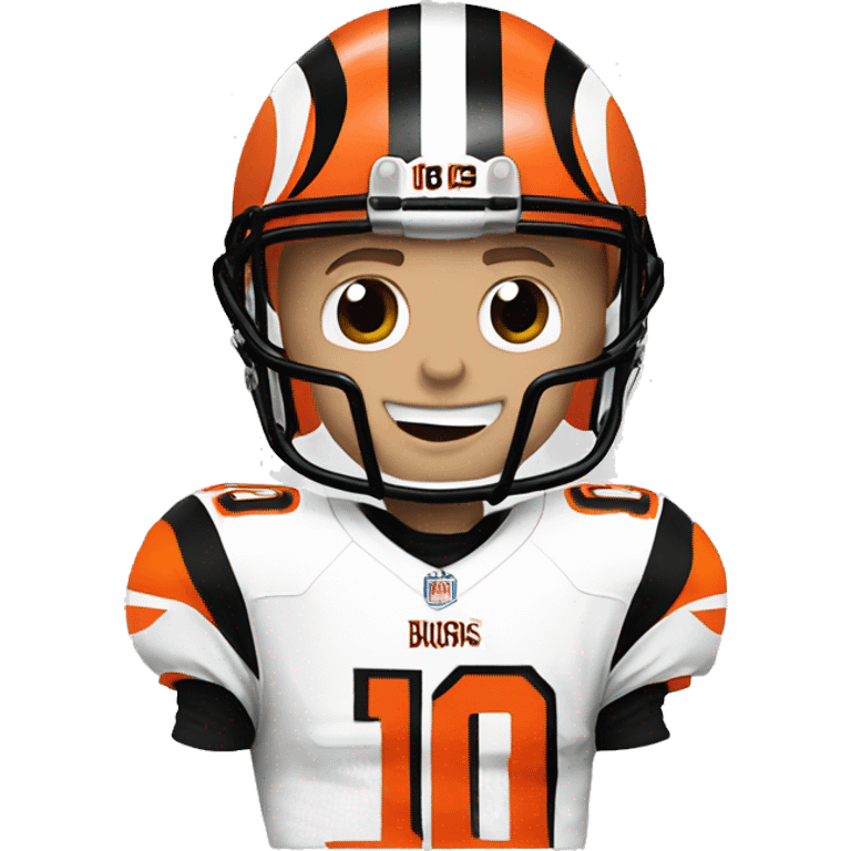 Joe burrow on the Cincinnati bengals emoji