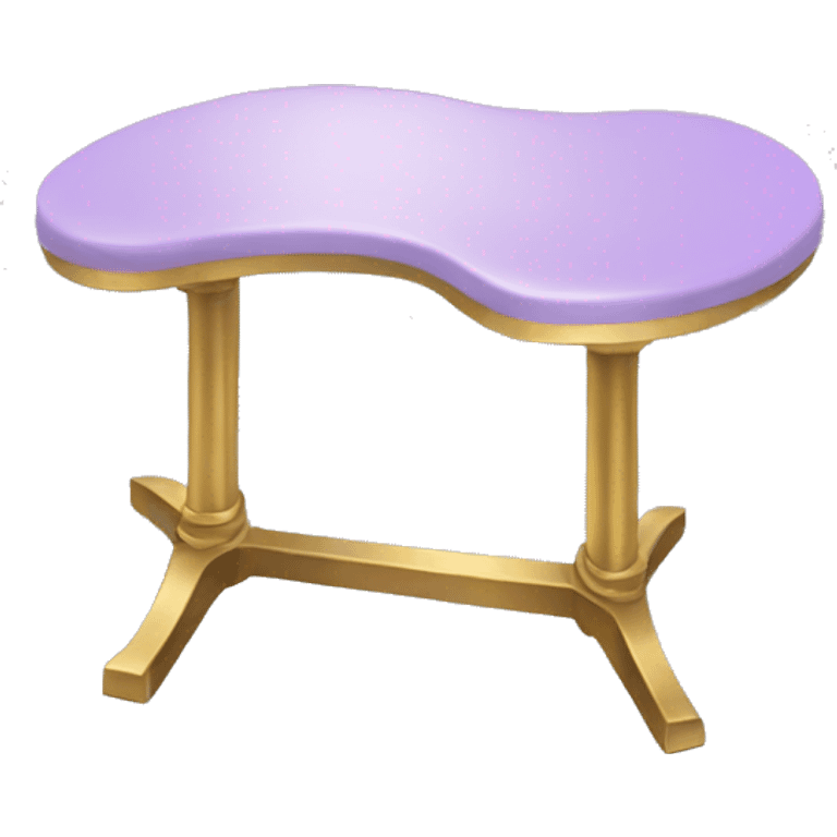 Light purple desk with gold chair emoji