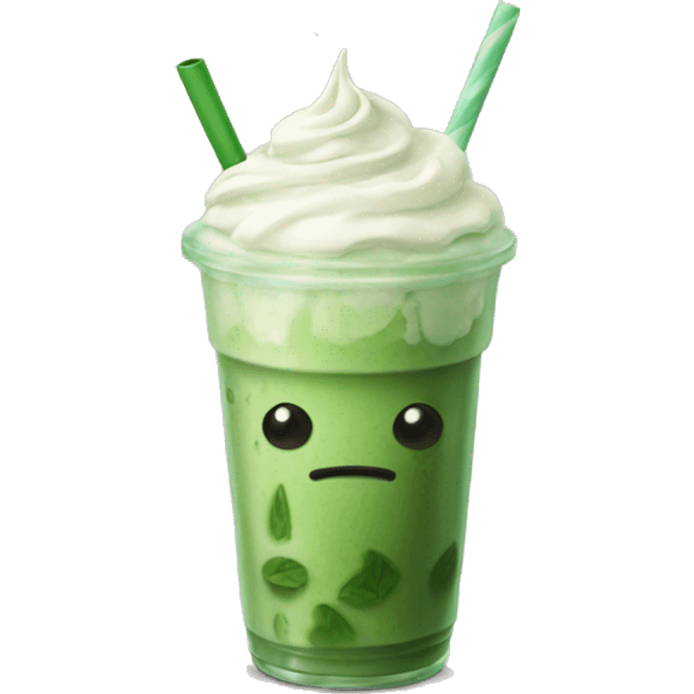 iced matcha latte  emoji