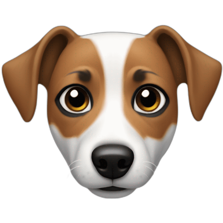 Jack russel with black ears emoji