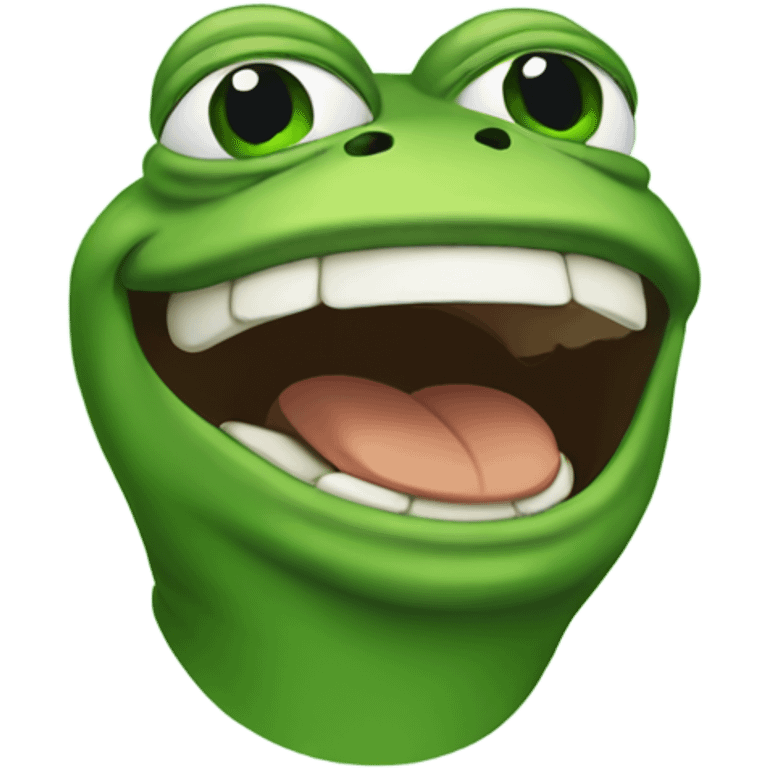 Pepe the frog open mouth  emoji