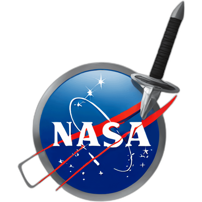 Nasa logo with sword emoji