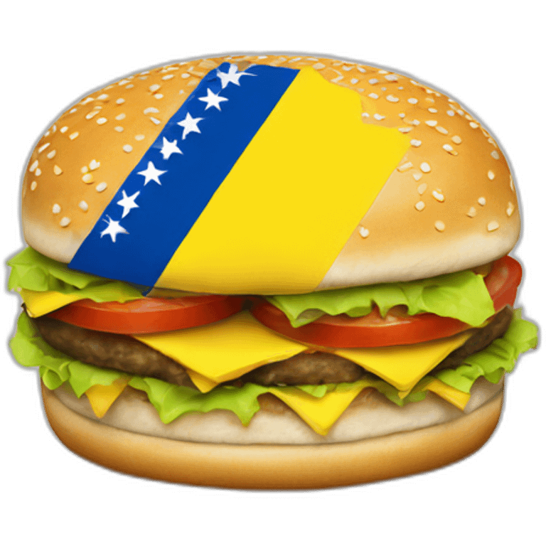 Ecuador flag burger emoji