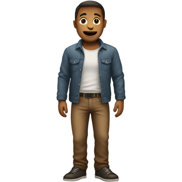 Man with brown stain on the back of his pants emoji