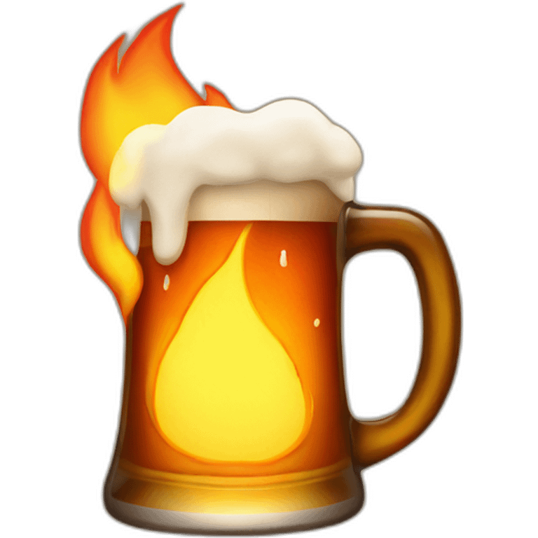 Beer fire emoji