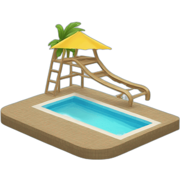 Piscine avec toboggan emoji