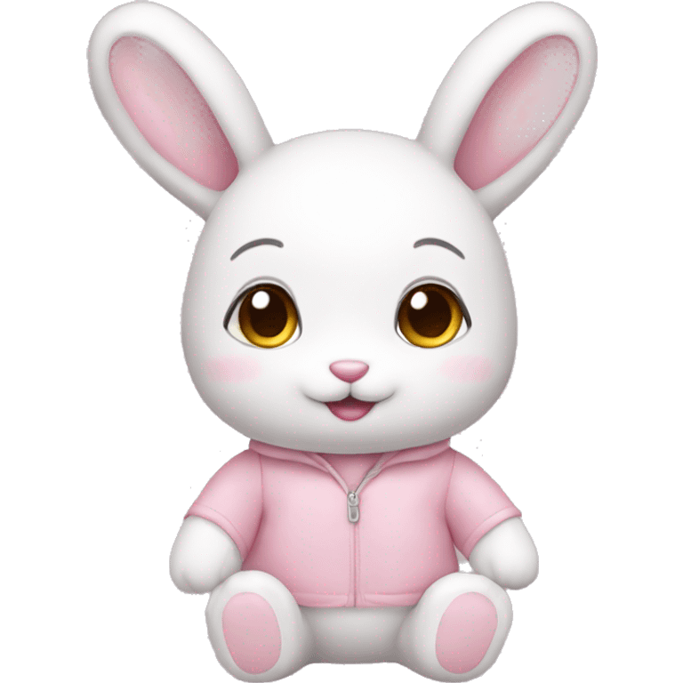 pastel pink rabbit doll emoji