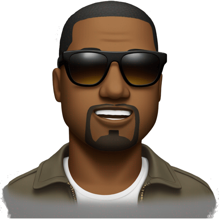 kanye west with sun glasses emoji