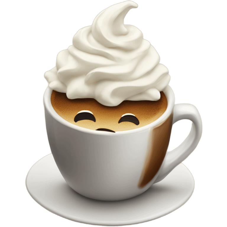 Coffee with whipped cream  emoji