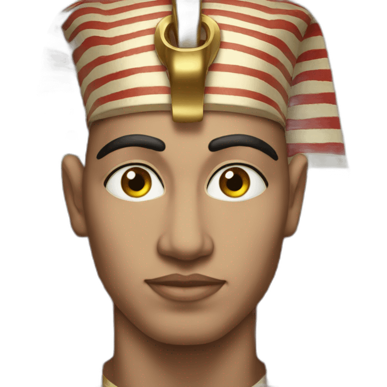 Egyptian man red and white emoji