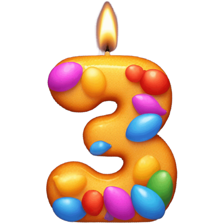 Number 2 birthday candle  emoji