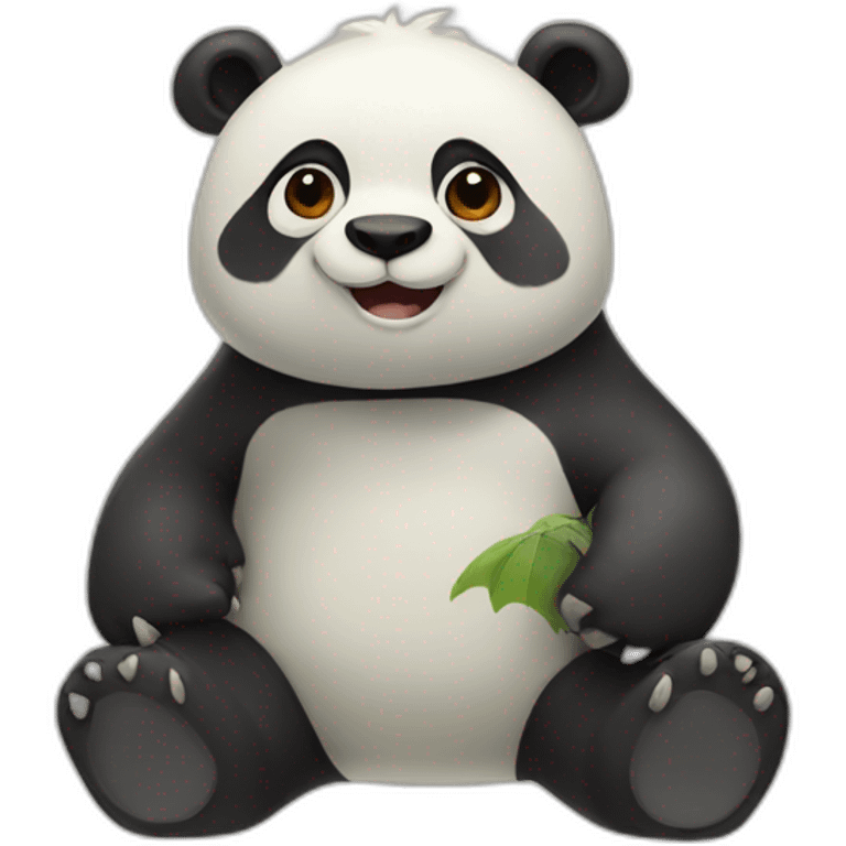 A panda bear mixed with a dinosaur emoji