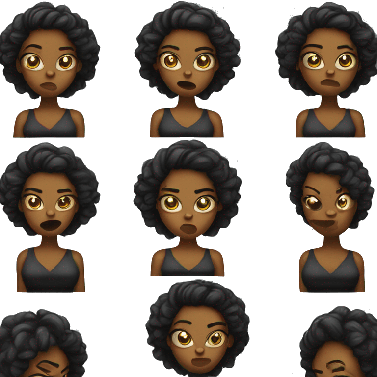 angry beautiful black woman up thumbs down emoji