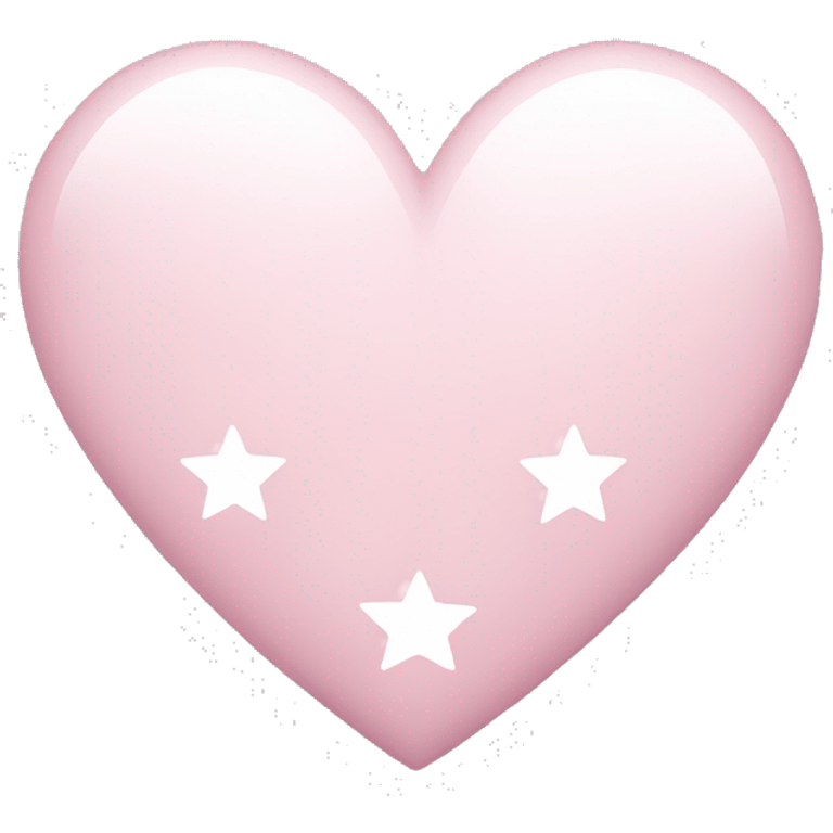 Light pink heart with whit stars emoji