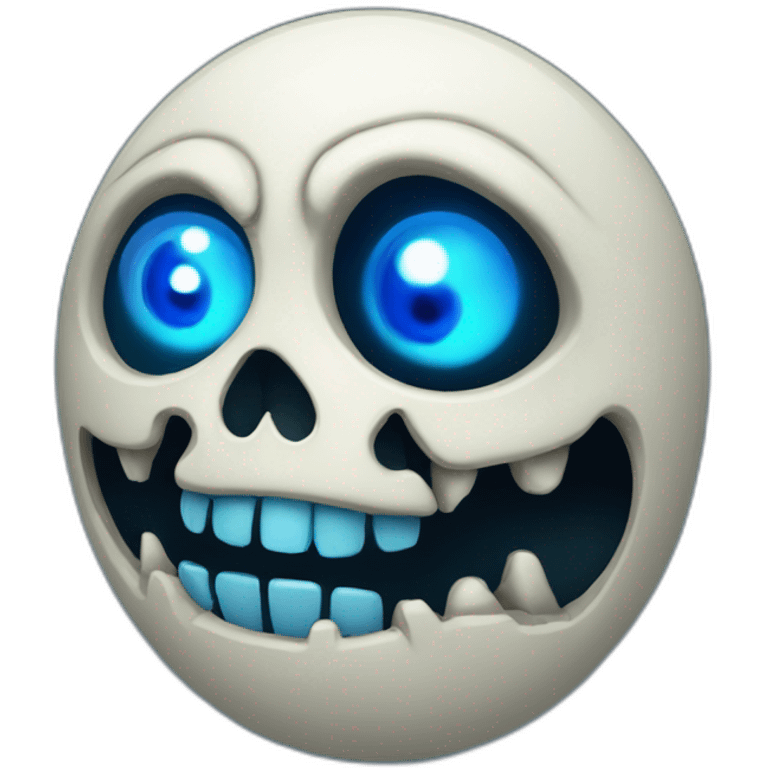 fat skeleton right glowing blue eye emoji