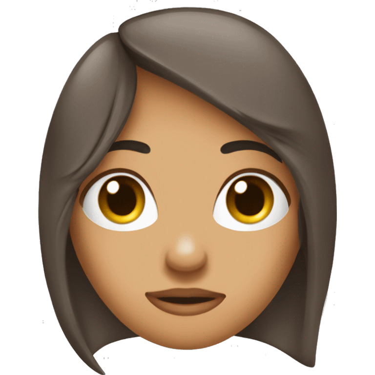 mulher de pele parda, cabelo castanho, cacheado e curto com semblante triste e lágrima caindo do olho emoji