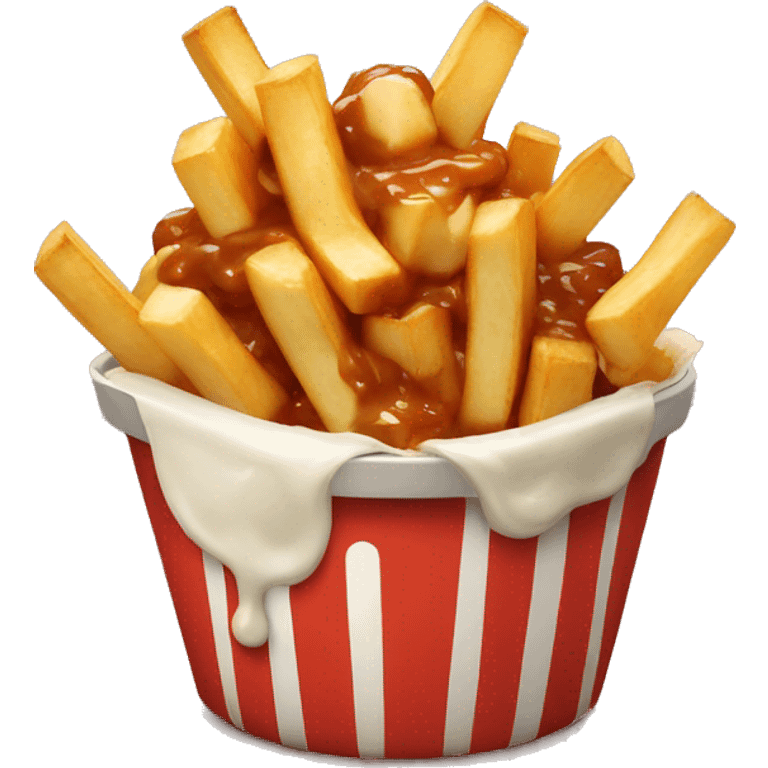 Poutine qui mange une poutine emoji