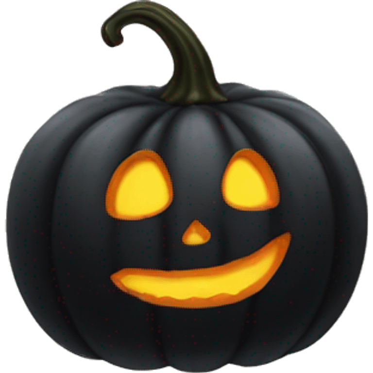 Black pumpkin emoji