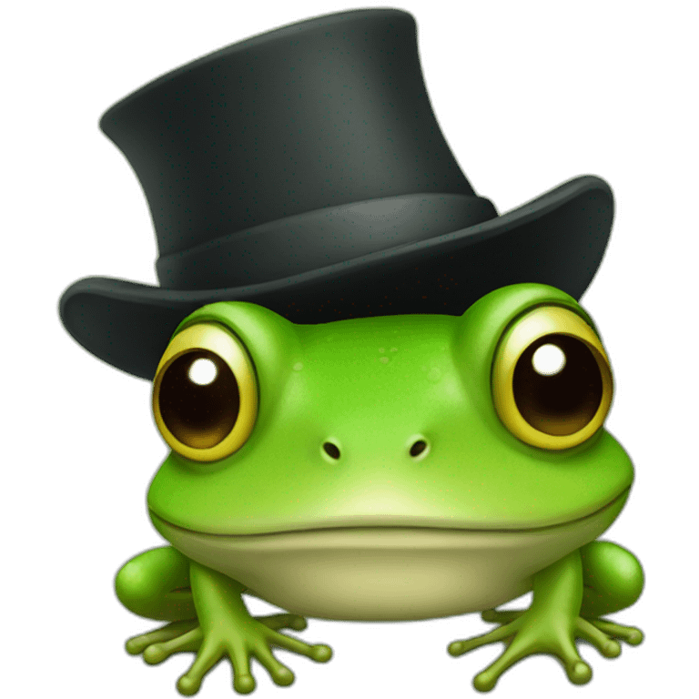 Frog in hat emoji