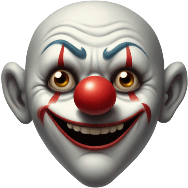 Creepy clown with creepy eyes  emoji