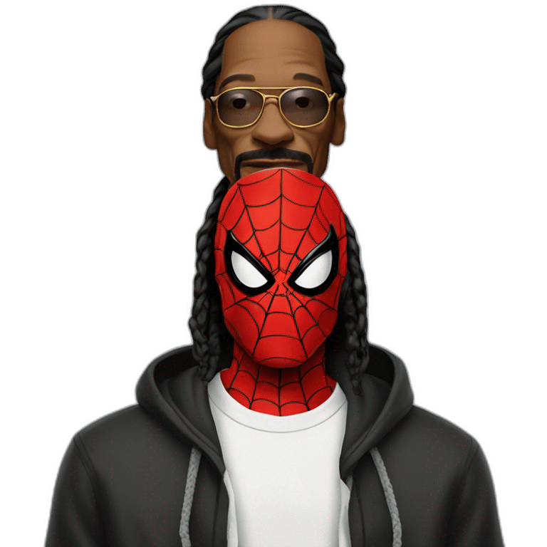 Snoop dogg as spiderman emoji