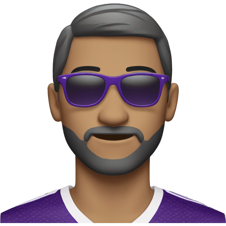 White guy ravens fan with purple camo pants and sunglasses  emoji