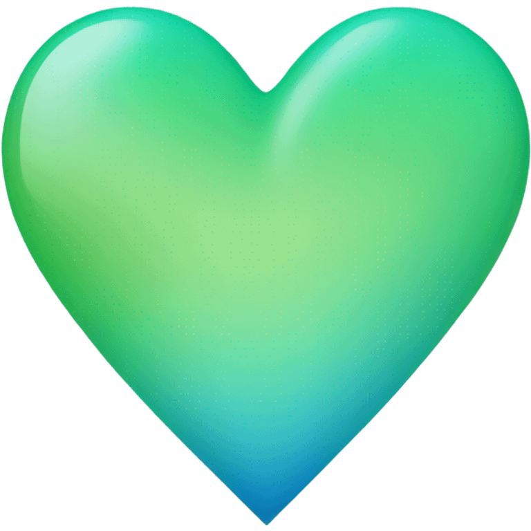 Gradient heart with blue and green  emoji